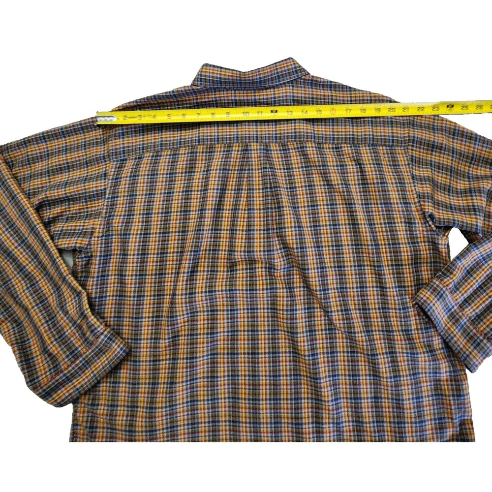 Patagonia Organic Cotton Shirt Men's Large Brown Striped Button Up Long Sleeve - Picture 8 of 8
